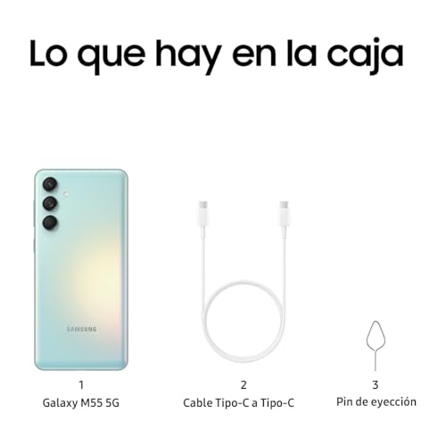 SAMSUNG Celular Galaxy M55 5G Verde 8GB RAM 128GB, Nacional con Garantía