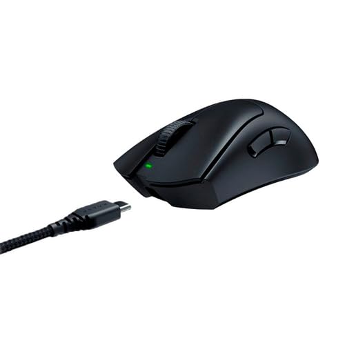 Razer Mouse Inalámbrico DeathAdder V3 Pro - Mouse Gamer Compacto y Ultraligero, Bluetooth, HyperSpeed Wireless, Sensor Óptico Focus Pro 30, 30000 PPP, Switches Ópticos de 3.ª Generación