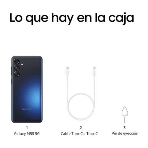 SAMSUNG Celular Galaxy M55 5G Negro 8GB RAM 128GB, Nacional con Garantía