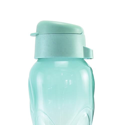 Guateplast - Set de 2 Botellas para Agua de 1 Litro | Botella Deportiva | Botella Reutilizable | Moderno y Transparente | Botella Plástica para Bebidas | Color Menta