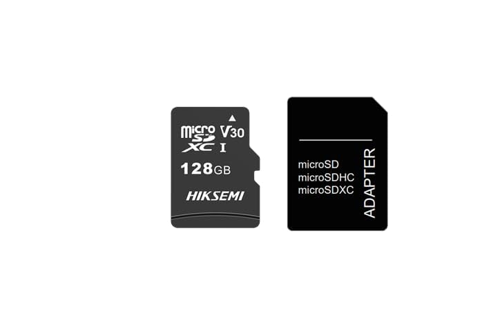 HIKSEMI Tarjeta de Memoria C1, MicroSDXC con Adaptador SD, UHS-I, C10, U1, V30, Lectura: 92MB/s, Clase 10, Diseñada para Uso 24/7 (1 Pack, 128GB)