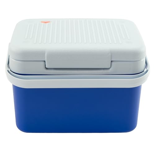 Guateplast - Hielera portátil de 5 litros (5.2 QT) | Capacidad para 6 latas | Cooler | Enfriador Resistente y liviano | Hielo | Color Azul