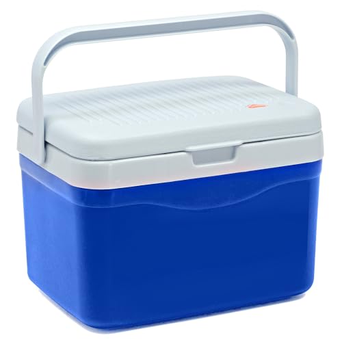 Guateplast - Hielera portátil de 5 litros (5.2 QT) | Capacidad para 6 latas | Cooler | Enfriador Resistente y liviano | Hielo | Color Azul