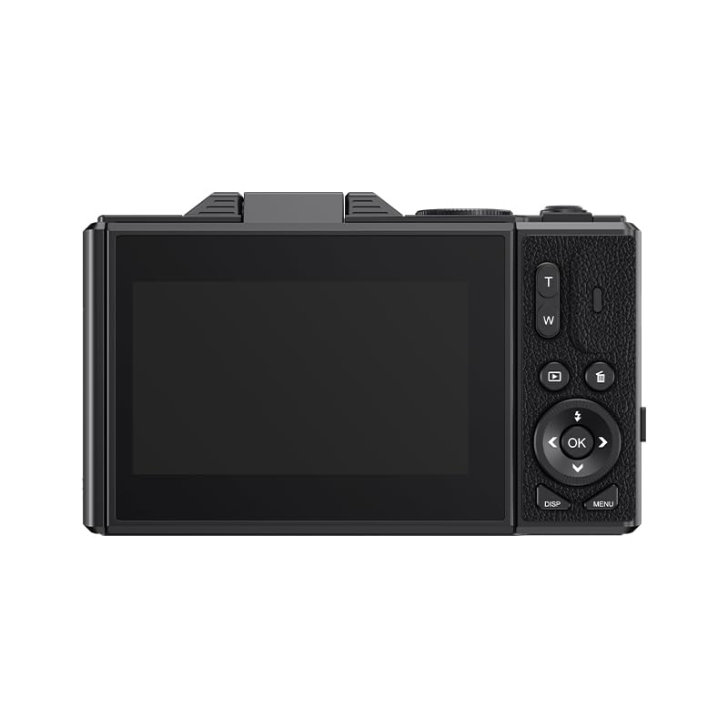 Cámara Digital Retro de 75MP, Cámara de Vlogging Vintage 5K UHD con Zoom de 18X, Enfoque Automático, Pantalla Abatible de 3 Pulgadas para Vlogging