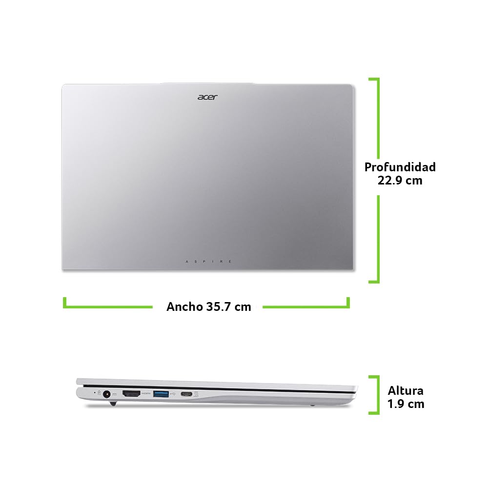 Acer Laptop Aspire Lite 15.6" FHD (1920 x 1080) Core i7 13th 16GB 512GB SSD | Panel IPS | Protección contra Robo y catástrofes Naturales Gratis por 1 año