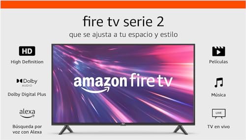 Televisión inteligente Amazon Fire TV Serie 2 de 40” (modelo más reciente), en HD para ver la TV en vivo