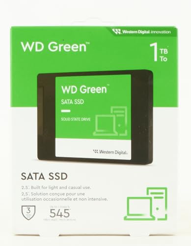 Western Digital WDS100T3G0A - Disco Duro Interno SSD (1 TB, SATA III, 6 GB/s, 2,5/7 mm, hasta 545 MB/s, Color Verde