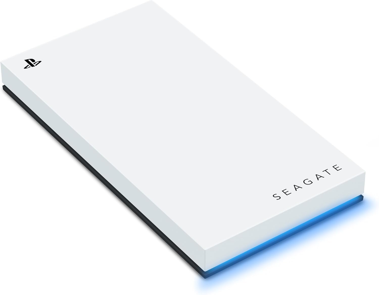 Seagate Game Drive para PS5 SSD Externo de 1 TB Unidad de Estado sólido - USB 3.2 con Licencia Oficial Blanca con iluminación LED Azul (STMH1000100)