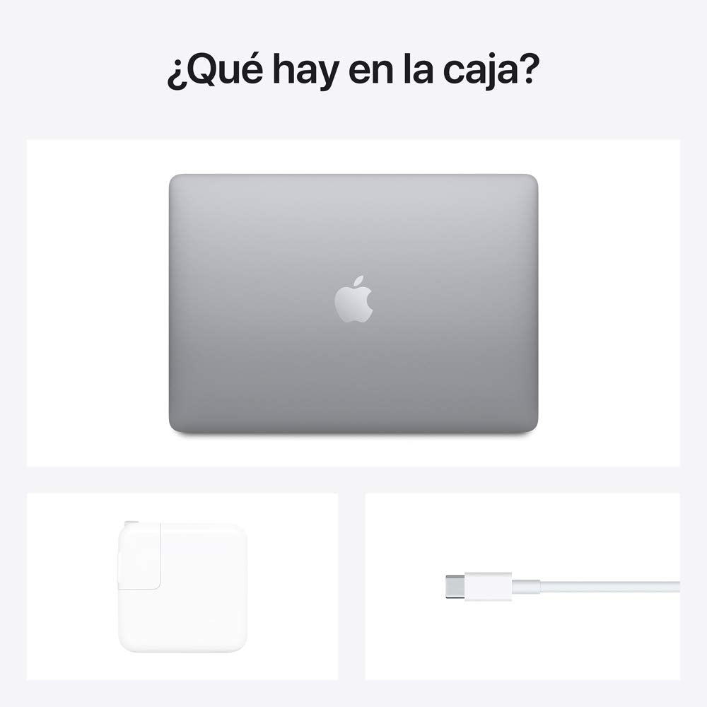 Apple 2020 Laptop MacBook Air: Chip M1 de Apple, Pantalla Retina de 13 Pulgadas, 8 GB de RAM, Almacenamiento SSD de 256 GB, Teclado retroiluminado, cámara FaceTime HD y Touch ID - Gris Espacial