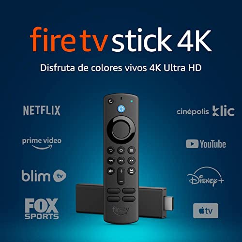 Amazon Fire TV Stick 4K con control remoto por voz Alexa (incluye control de TV) y Dolby Vision