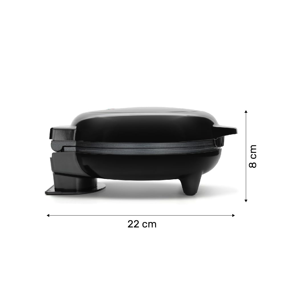 TAURUS BÉLGICA | Wafflera antiadherente | Negra | Waffles de 16 cm de diámetro | Indicadores luminosos| Frío al tacto