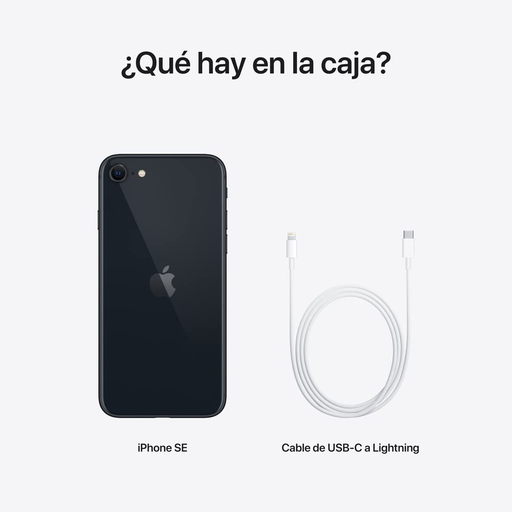 Apple iPhone SE 3ra Gen, 64GB, Medianoche (Reacondicionado)