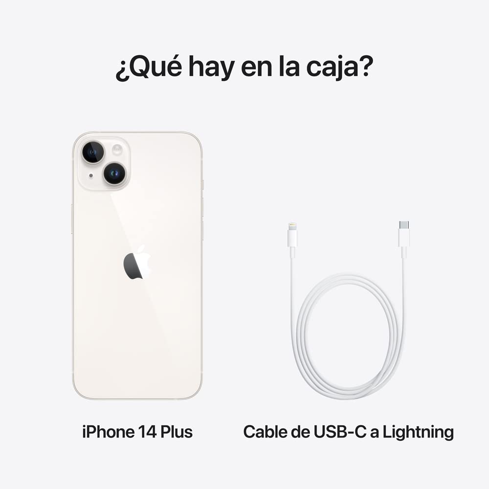 Apple iPhone 14 Plus 128GB Blanco Estelar Desbloqueado (Reacondicionado) Esim