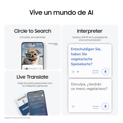 Samsung Galaxy S24 FE 5G Grafito 8GB RAM 256GB, AI
