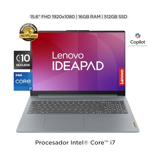 Lenovo Laptop IdeaPad Slim 3 15IRH8 | 15.6" FHD Intel Core i7-13620H 16GB RAM 512GB SSD | Dolby Audio Cámara FHD 1080p | Windows 11 Home Arctic Grey