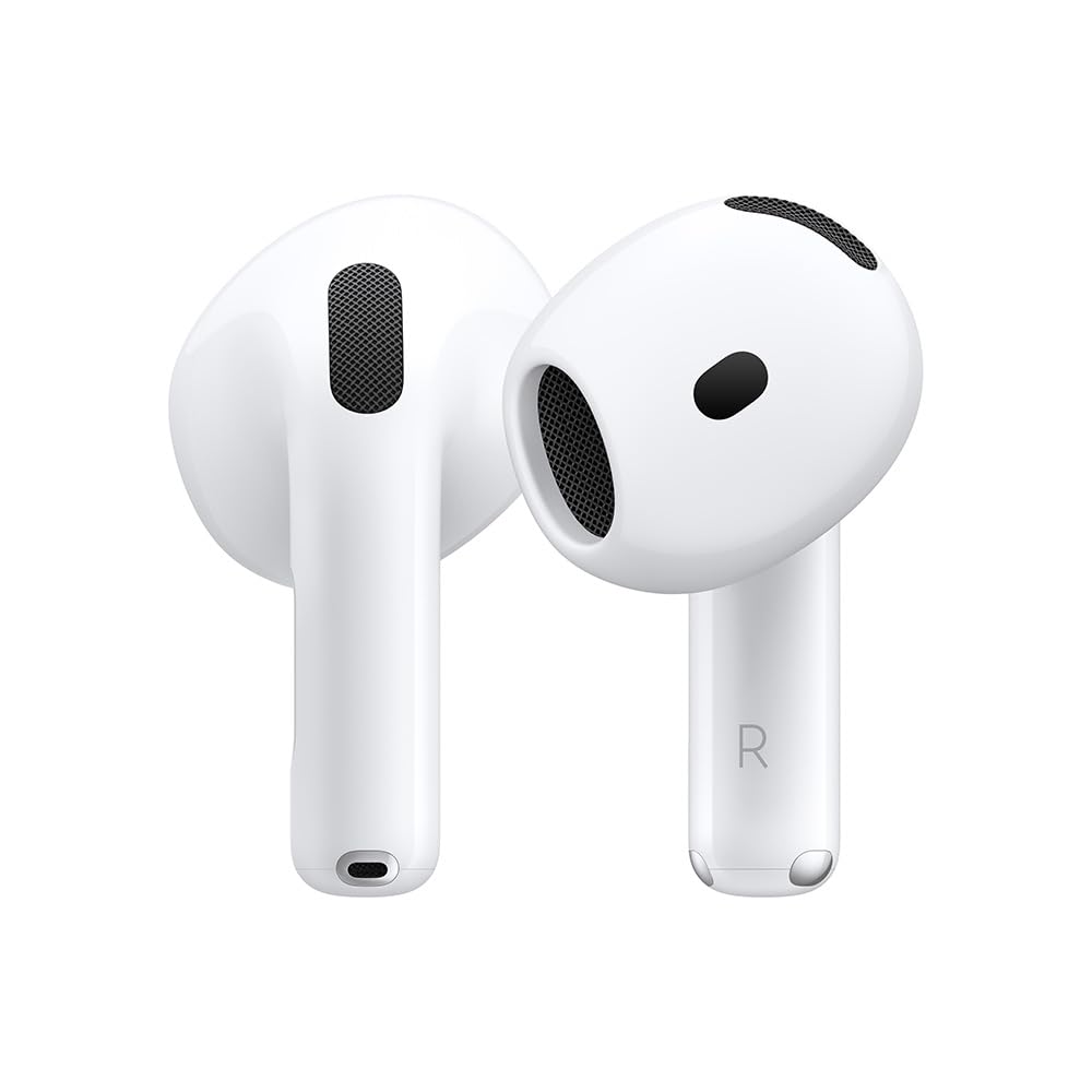 Audífonos inalámbricos AirPods 4 de Apple con Bluetooth,Audio Espacial Personalizado,Resistentes al Polvo,al Agua y al Sudor,Chip H2,hasta 30 Horas de batería,fácil configuración para el iPhone