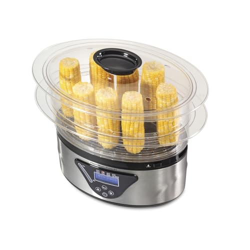 Hamilton Beach 37530Z/ Vaporera y Arrocera Digital/Bandejas Apilables/Capacidad de 5.2L