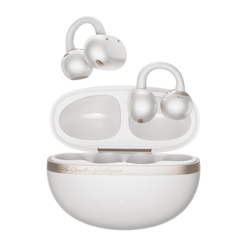 QCY Crossky C50 Audífonos Inalámbricos Deportivos, Bluetooth 6.0 Audífonos Oído Abierto con Clip y 4 Micrófono ENC, Impermeable IPX5, Multiconexión Auriculares para Correr/Gym