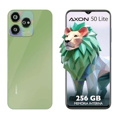 ZTE Smartphone Axon 50 Lite, 256GB+4GB RAM Principal (+10Gb RAM Dinamica) 50Mpx Frontal 8Mpx Liberado Verde