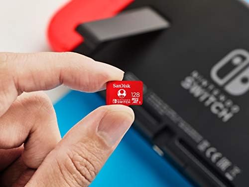 SanDisk Sandisk SDSQXAO-128G-GNCZN Memoria Microsdhc/Sdxc Nintendo Switch 128Gb U3 C10 Máx. 100/90Mb/S Lec/Esc, Rojo/Blanco