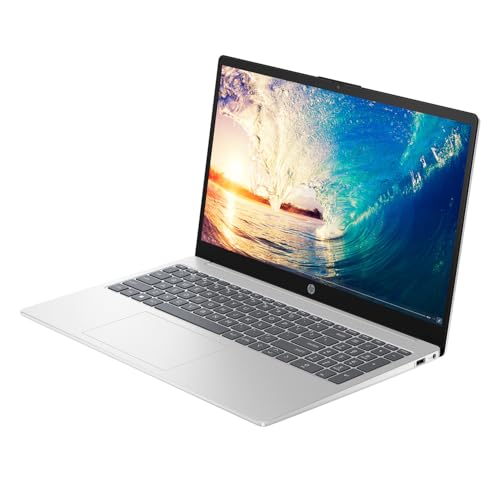 HP Laptop 15-fc0079la, AMD Ryzen 5, 8 GB, 512 GB SSD, 15.6, HD, Windows 11 Home, Teclado en Español, Garantía México, Plateado | Microsoft 365 Personal 12 Meses + Curso Multilenguajes