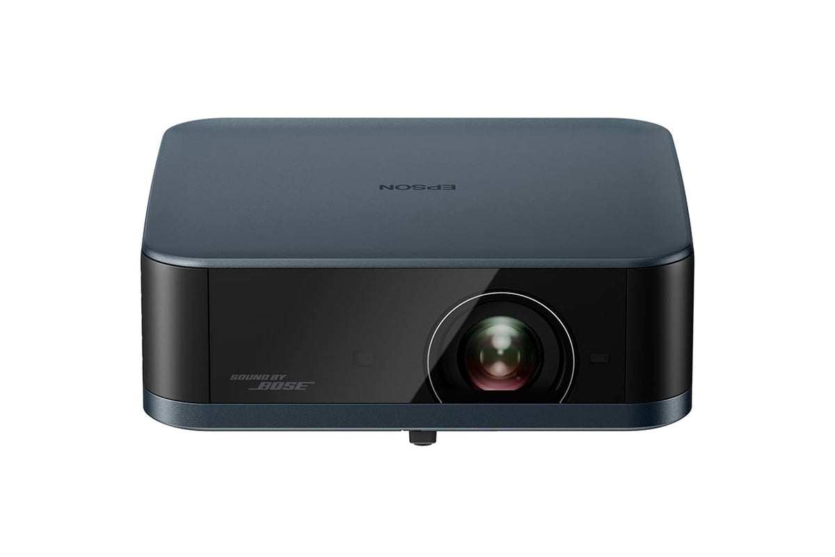 Proyector Portátil Epson Lifestudio™ Pop Plus EF62 Azul Marino 4K Pro-UHD portátil con Sonido Bose, App Epson Projection Studio y Google TV Integrado, tecnología Triple Core Engine