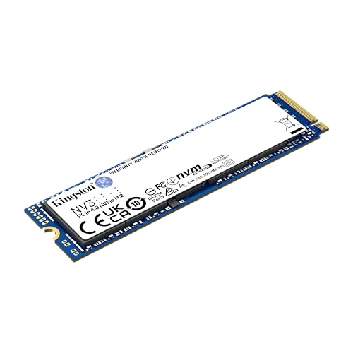Kingston SSD NV3, Capacidad: 1000GB, Factor de Forma: M.2 2280, Interfaz: NVMe PCIe Gen 4.0 x 4 Carriles, Lectura: 6000MB/s y Escritura: 4000MB/s, SKU: SNV3S/1000G