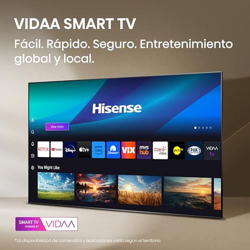 Hisense Television A4N(último Modelo) Pantalla 32 Pulgadas, Smart Vidaa TV HD,Modo de Juego,Dolby Audio,Comparte en tu TV,Noise Reduction