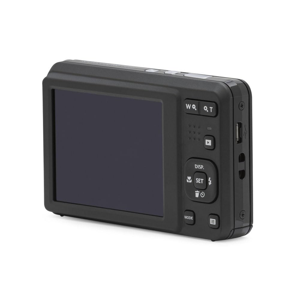 KODAK PIXPRO FZ55-BK Cámara Digital de 16 MP, Zoom óptico de 5 x 28 mm, Gran Angular, 1080P, Full HD, Video, cámara de vlogging LCD de 2.7 Pulgadas, Color Negro