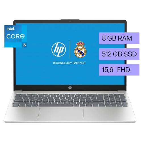 HP Laptop 15-fd0045la, Intel Core i5, 8 GB, 512 GB SSD, 15.6", FHD, Windows 11 Home, Teclado en Español, Garantía México, Oro y Plata