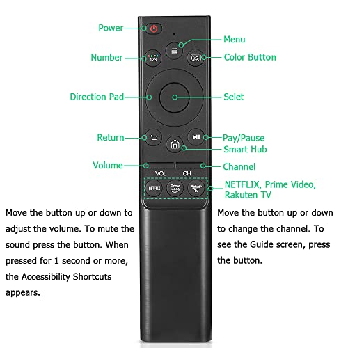 ANKIMI Control Remoto Compatible con Samsung Smart TV 4K UHD BN59-01358D (3-Teclas)