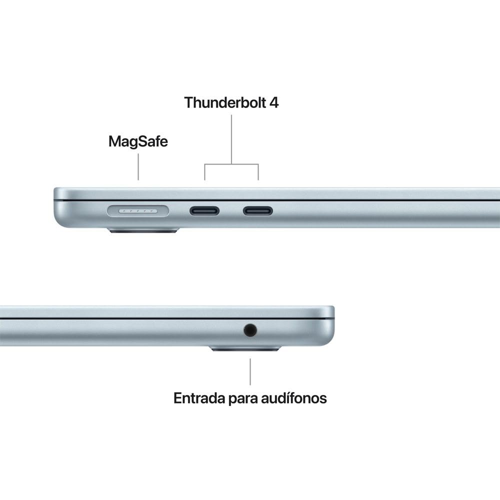 Apple 2026 MacBook Air (de 13 Pulgadas, Chip M5 de Apple con CPU de 10 núcleos y GPU de 8 núcleos, 16GB Memoria unificada, 512 GB) - Azul Cielo