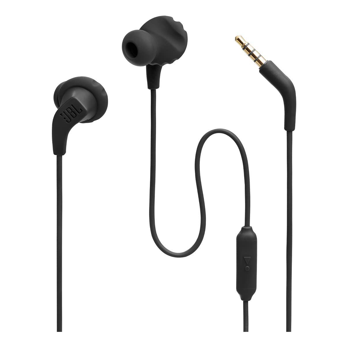 JBL Endurance Run 2 - Auriculares Deportivos Impermeables en la Oreja - Negro