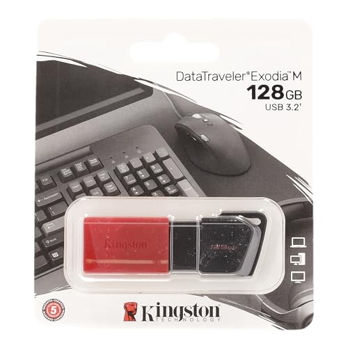 Kingston USB Data Traveler Exodia M, Capacidad: 128GB, USB 3.2 Gen 1 (DTXM/128GB)