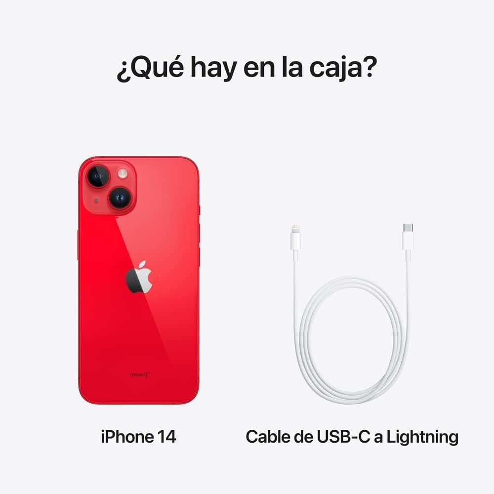 Apple iPhone 14 Plus 128GB Rojo Desbloqueado (Reacondicionado) Esim