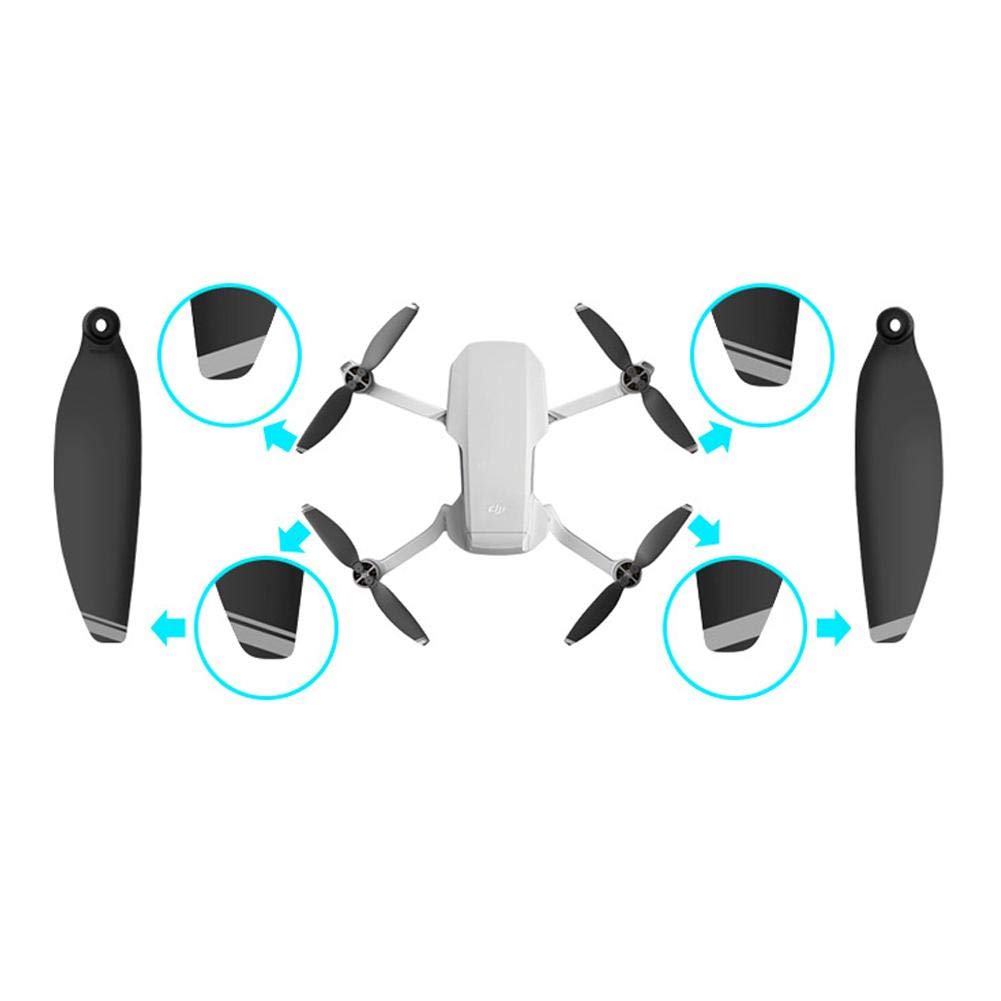 2 Pares de Hélices RC Drone, 4726F Drone Propeller Reemplazo de Reducción de Ruido Compatible para Mini Drone(Blanco + Negro)