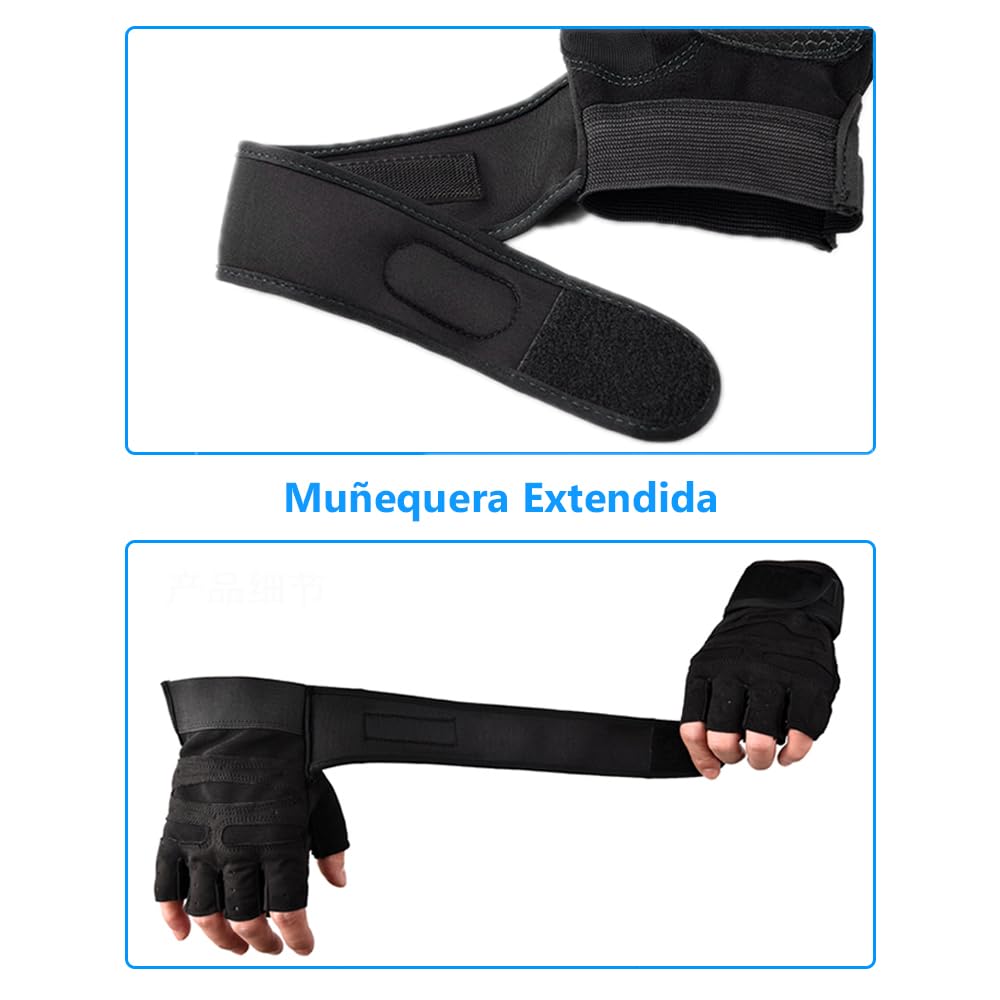 EASYTAO Guantes Deportivos, Guantes para Gimnasio con Protección de Muñecas