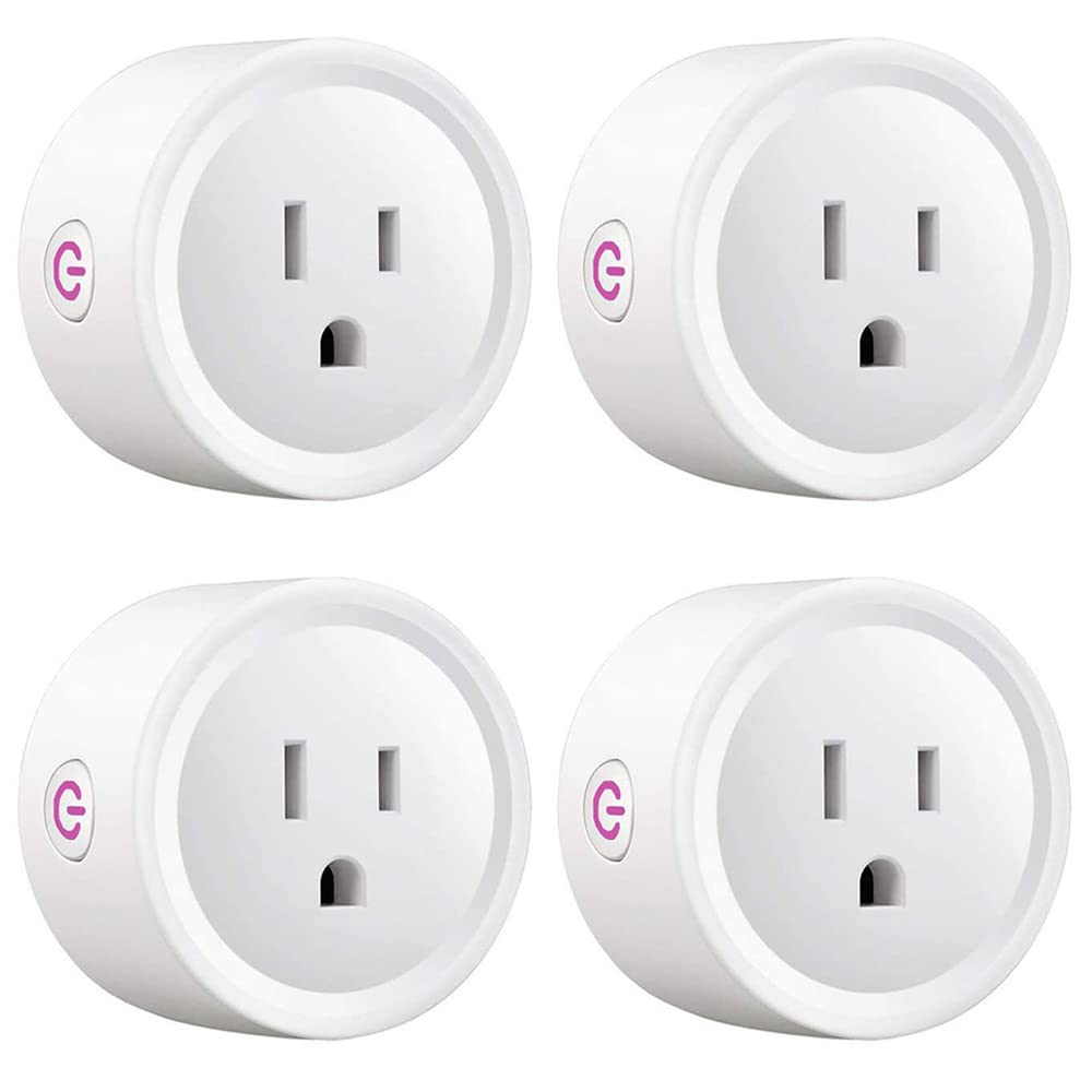 DAHAN Enchufe Inteligente WiFi, Mini Smart Plug para El Hogar, Smart Outlet Compatible con Alexa, Google Home, IFTTT, Control Remoto via APP los Dispositivos, con Función de Sincronización(4)