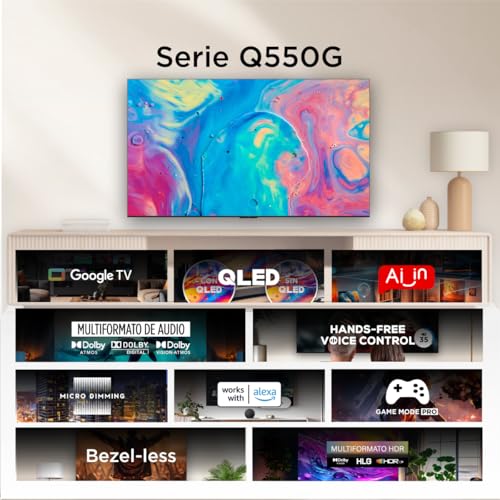 TCL Televisión Pantalla 50 Pulgadas Google TV 4K UHD 50Q550G