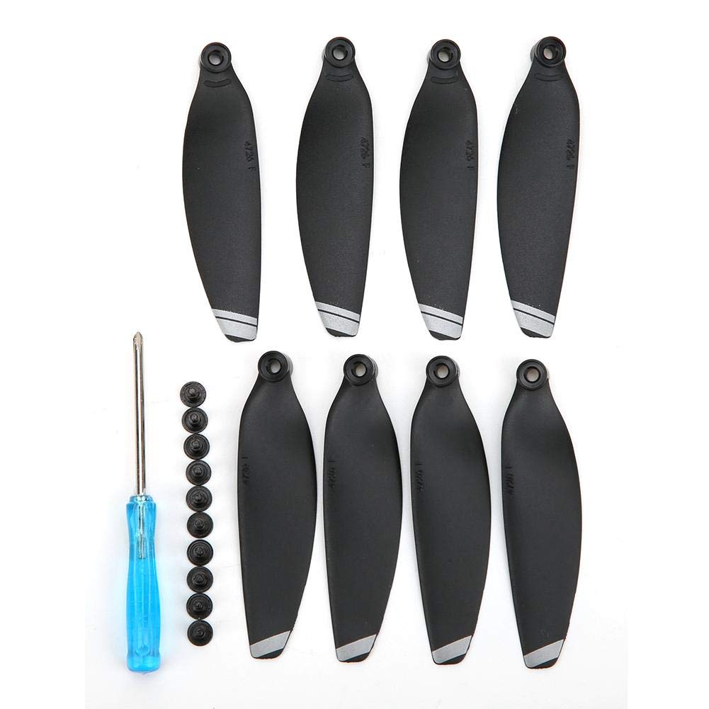 2 Pares de Hélices RC Drone, 4726F Drone Propeller Reemplazo de Reducción de Ruido Compatible para Mini Drone(Blanco + Negro)