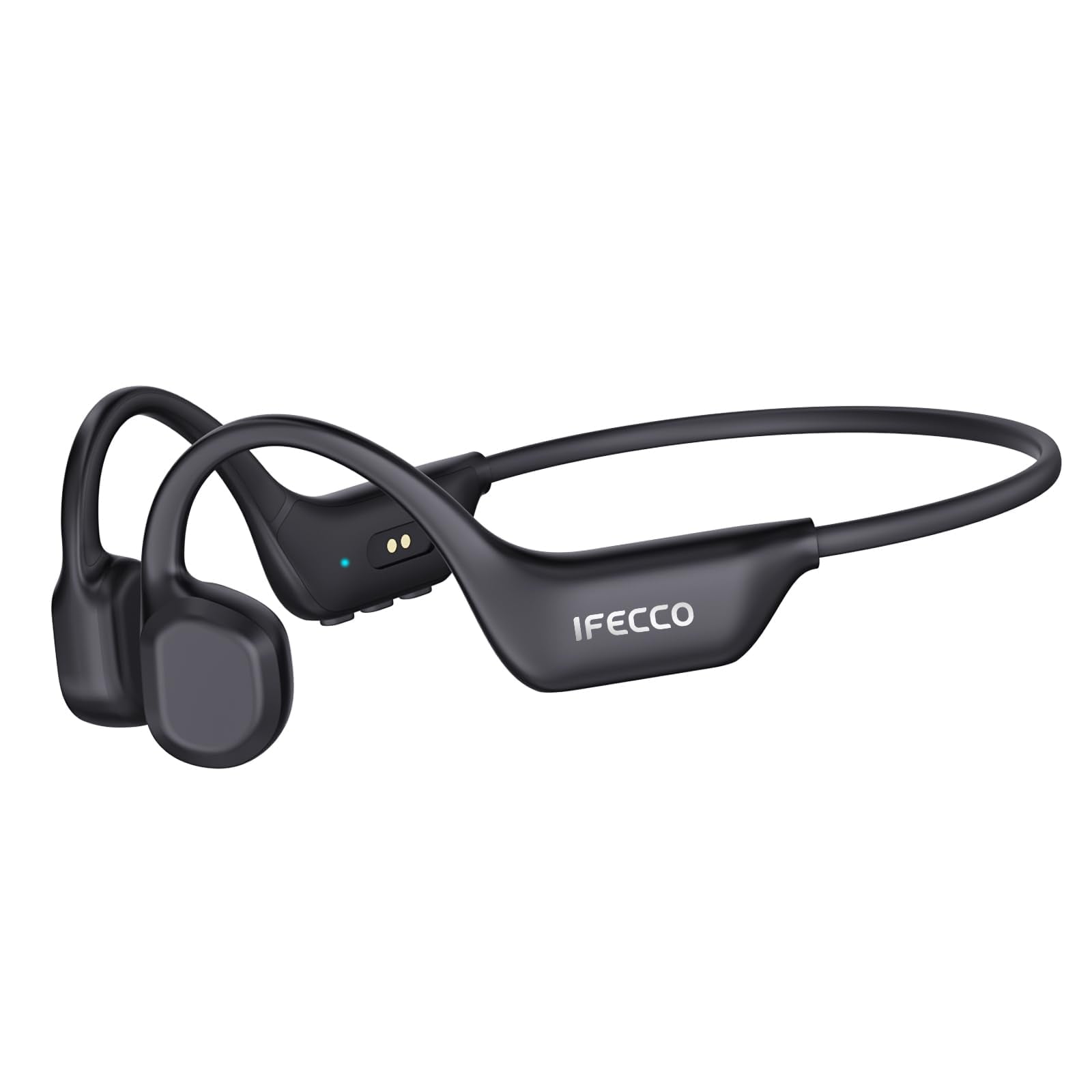 IFECCO Audífonos Conducción Osea Bluetooth 6.0 - IP67 Resistente al Agua Audífonos de Oído Abierto Inalambricos con Micrófono,10H de Potencia para Ciclismo, Correr, Senderismo