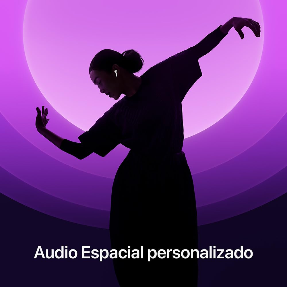 Audífonos inalámbricos AirPods 4 de Apple con Bluetooth,Audio Espacial Personalizado,Resistentes al Polvo,al Agua y al Sudor,Chip H2,hasta 30 Horas de batería,fácil configuración para el iPhone