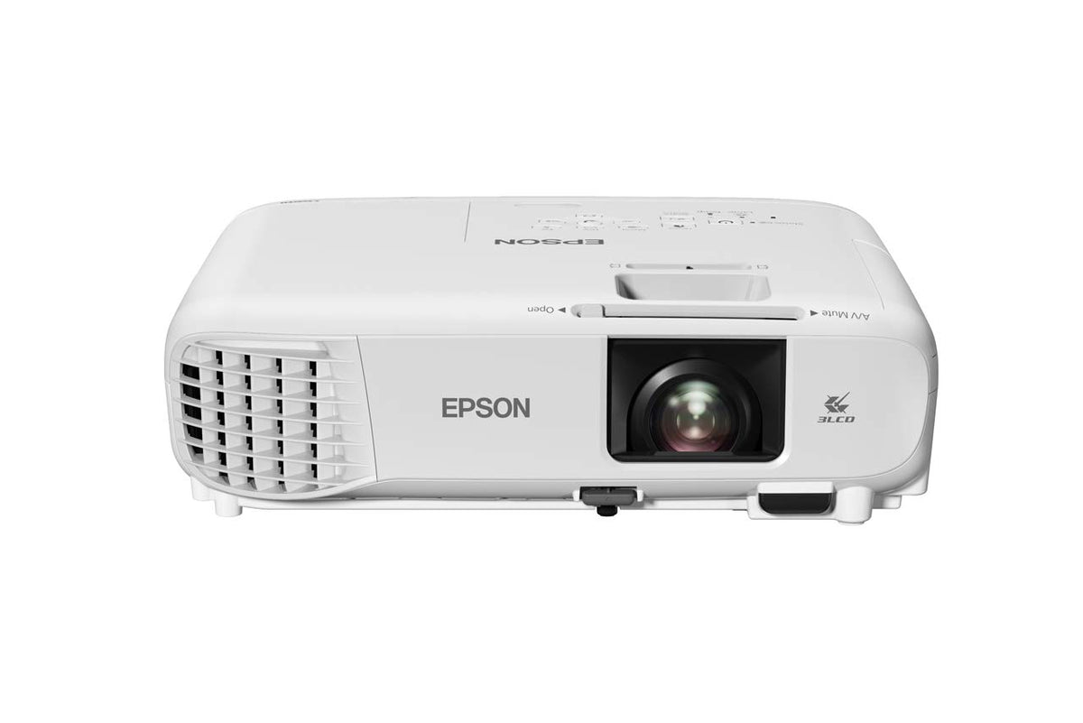 Epson Videoproyector Powerlite X49, XGA 3600 lúmenes Blanco y Negro FJ-45 y HDMI, Wi-Fi Opcional para Educación