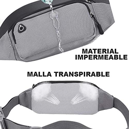 BLACK MAMUT Cangurera Deportiva, Cómoda, Ligera, Unisex, para Correr, Impermeable, Ejercicio, Viaje, Campismo, Senderismo, Ciclismo, Riñonera, Gran Capacidad, Resistente, Correa Ajustable