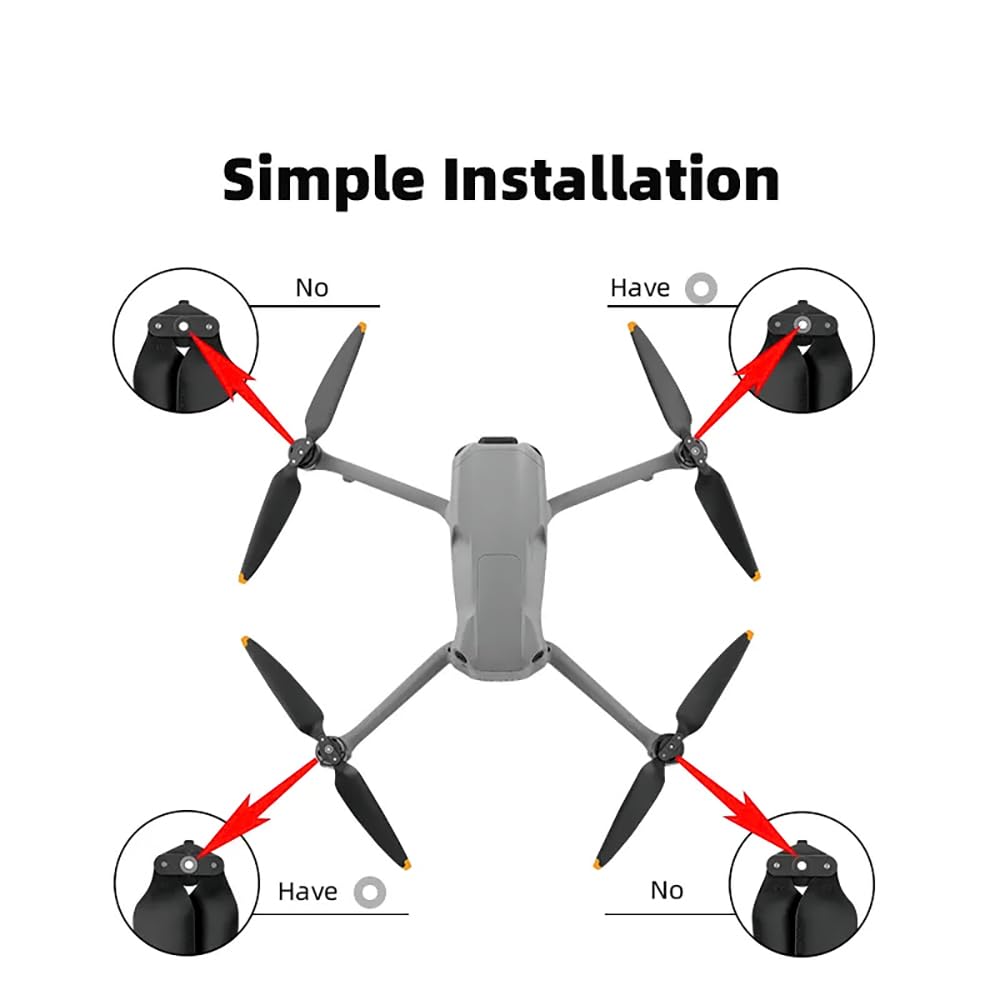 Hélices para dji Air 3 / Air 3S de bajo Ruido, 8 Pares de hélices de Repuesto.