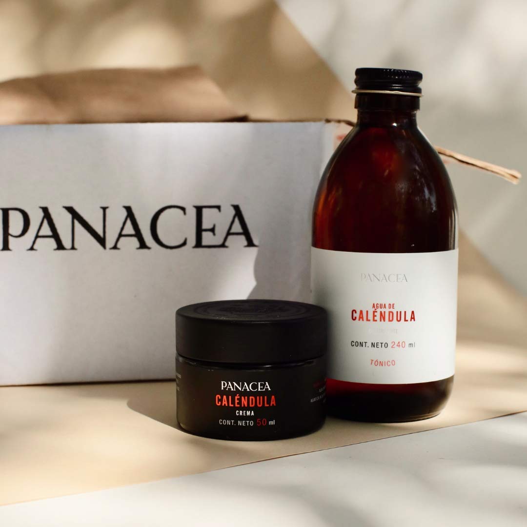 Tónico facial de CALÉNDULA limpiador, calmante y cicatrizante para piel irritada y enrojecida. Contiene Caléndula, Manzanilla y Sábila. Ingredientes 100% Naturales, sin químicos. 240ml.