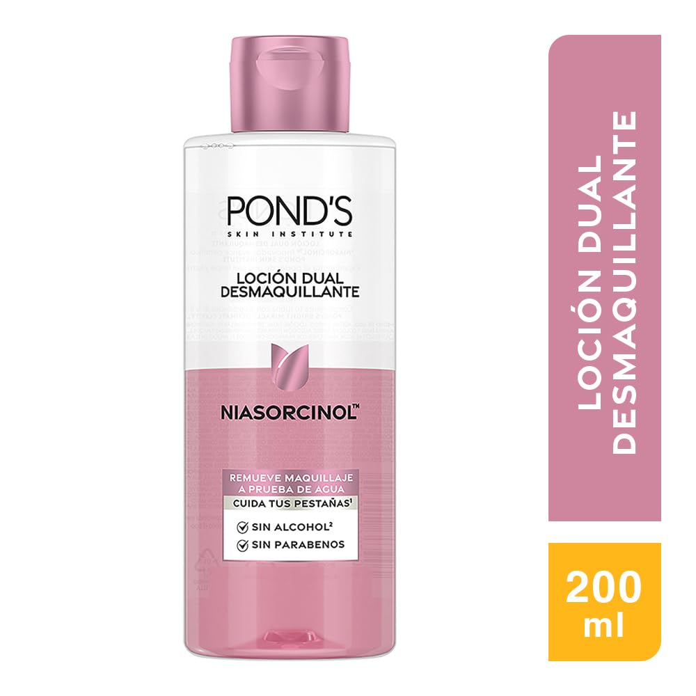 POND'S Loción Dual Desmaquillante con Niasorcinol para todo tipo de piel, 200 ml