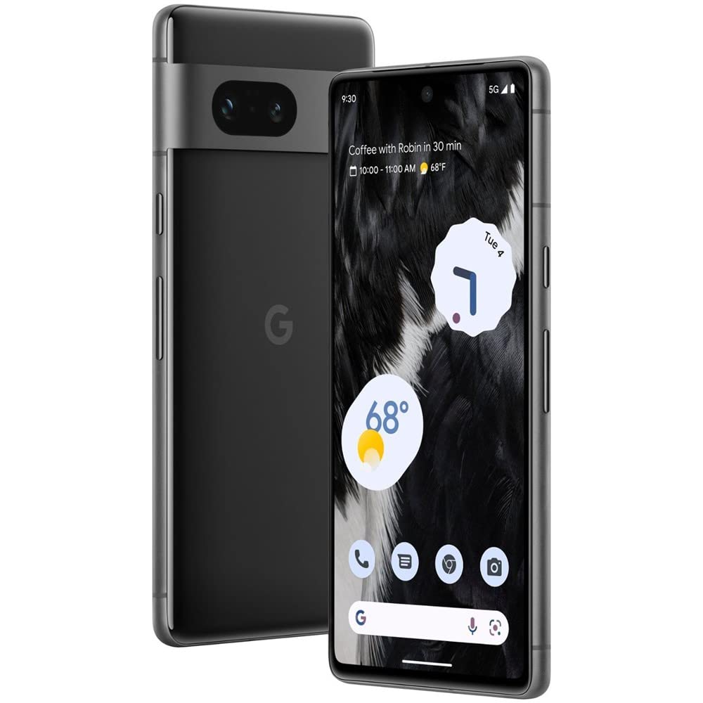 Teléfono Android Google Pixel 7-5G: teléfono desbloqueado con gran lente angular y pila de 24 horas, 128 GB, color obsidiana, (reacondicionado)