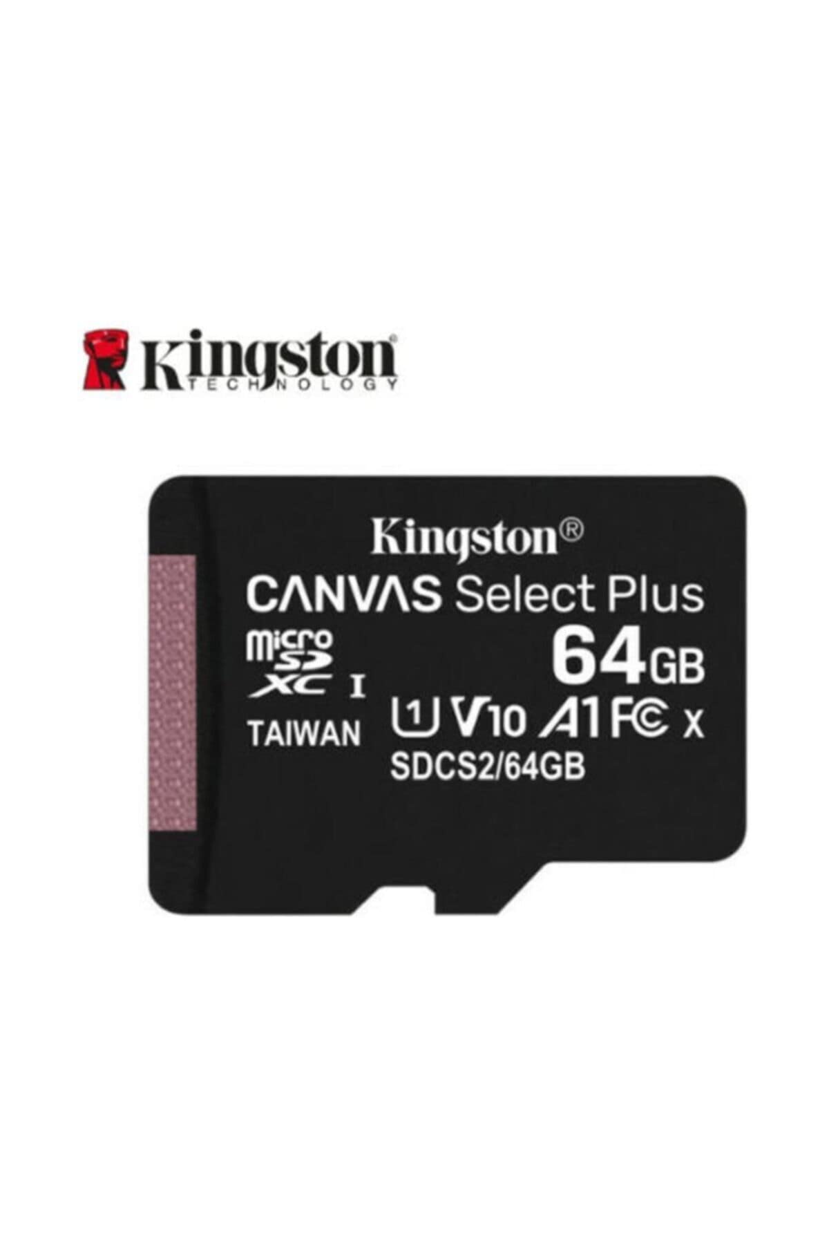 Kingston MicroSDXC Select Plus 64GB (Con Adaptador a SD) Clase 10, UHS-I, U1, V10 Lectura: 100MB/s (SDCS2/64GB)