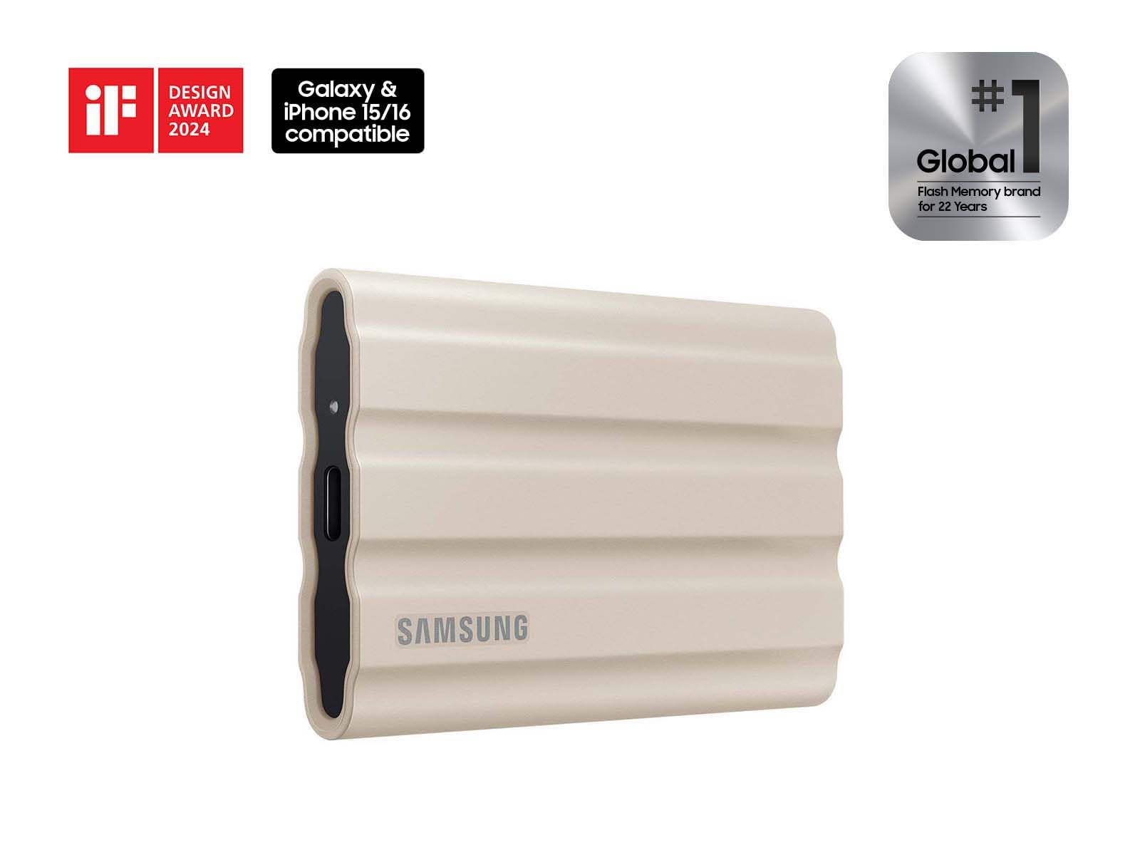 Samsung T7 Shield 2TB SSD, Beige